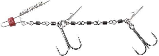 Mikado Jaws Double Evo Stinger XL – 30kg – Dregmaat 2/0 – 2 stuks – Stinger voor roofvissen - Dreggen van Mikado