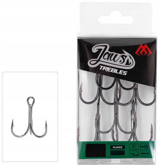 Mikado Jaws Trident Hook 1/0 - 6 Stuks - Scherpe Darts Point van Merkloos