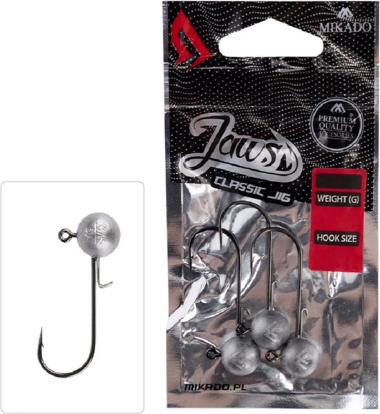 Mikado Jig Head - Jaws Classic 10g-5/0 BN - 3 pcs. van Mi
