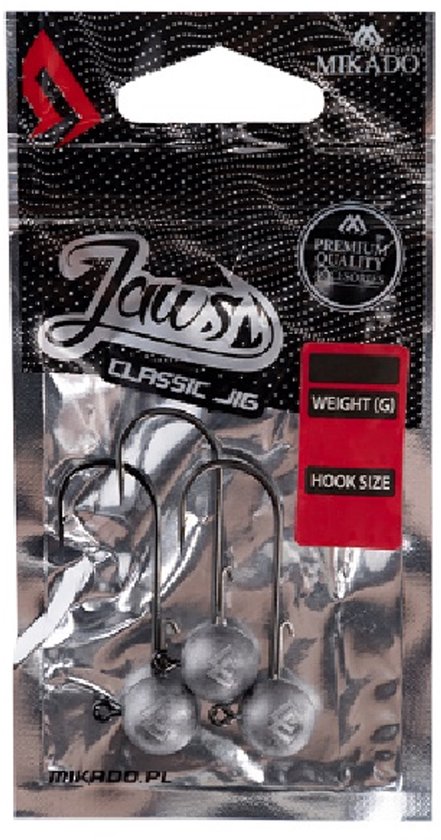 Mikado - Jigkop - Jaws Classic - 12g-2/0 BN - 3 stuks van Mikado