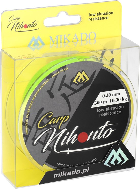 Mikado Karperlijn 0.35 mm – Nylon Vislijn 12.2 kg – Fluo Geel 300 m – Zinkende Visdraad