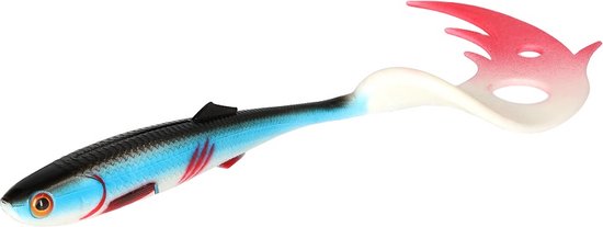 Mikado Lure Sicario Pike Tail 8.5cm/Bleeding Blue - 4 pcs. van Mi