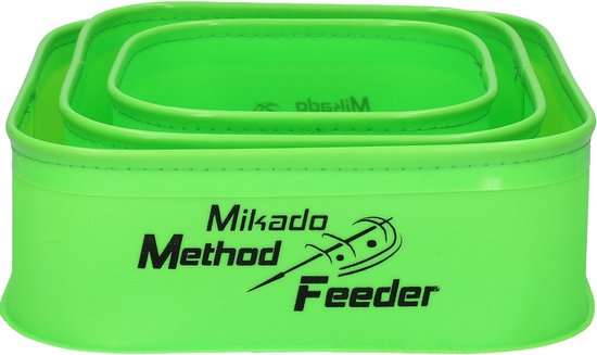 Mikado Method Feeder 007 Set - EVA boxen voor pellets & aasopslag - 3-delig van Merkloos