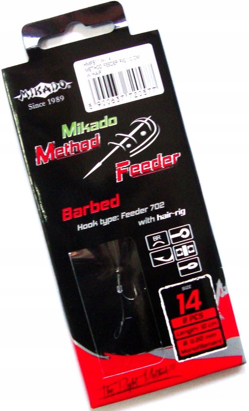 Mikado Method Feeder Haken met Lijn 10cm - 8 Stuks