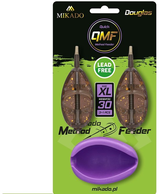 Mikado Method Feeder Set XL – 2×50 g + Mould – Witvis Karper – Q.M.F. Feeder Korf van Merkloos