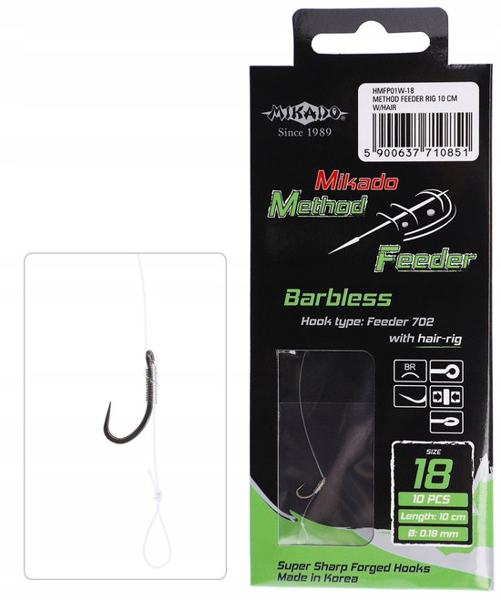 Mikado Method Feederhaak 0,18 mm - 8 stuks - Maat 18