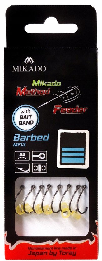 Mikado Method Feederhaak met aasband - 0,23 mm, maat 8