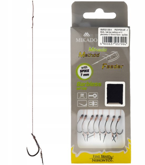 Mikado Method Feederhaak met pin, maat 4 - 8 stuks van Merkloos