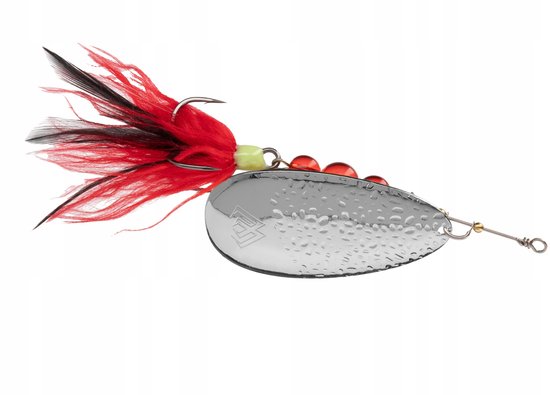 Mikado Monster Spinner 7 Zilver Rood - Spinning Vliegen van Merkloos