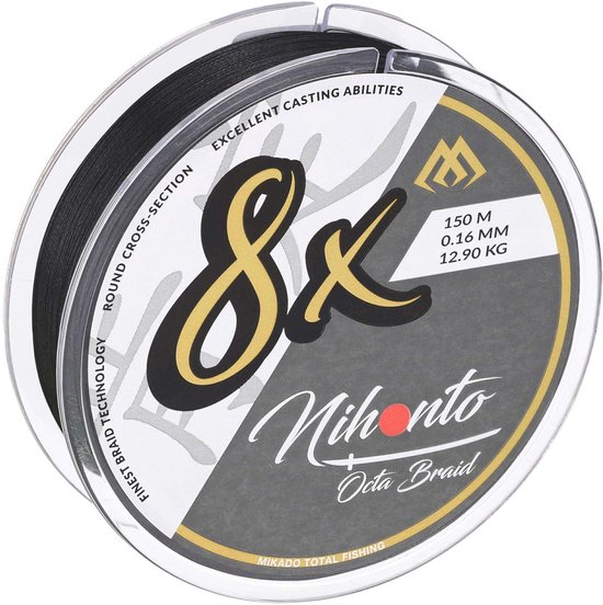 Mikado Nihonto Octa Braid 0,06M 150m Kope 8-Strengs Vislijn van Merkloos