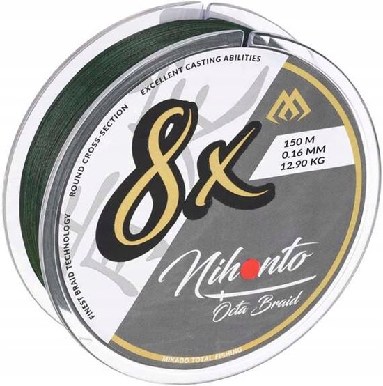 Mikado Nihonto Octa Braid Groen 0.26mm 150m 8-strengs Vislijn