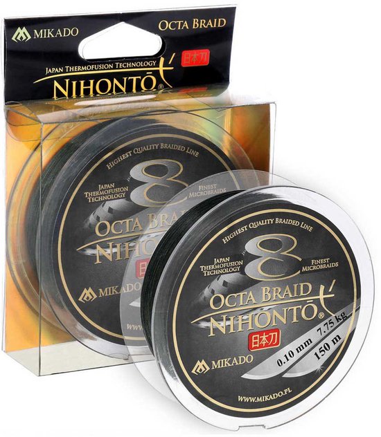 Mikado Nihonto Octa Gevlochten Vislijn 150 M Groen 0.160 mm