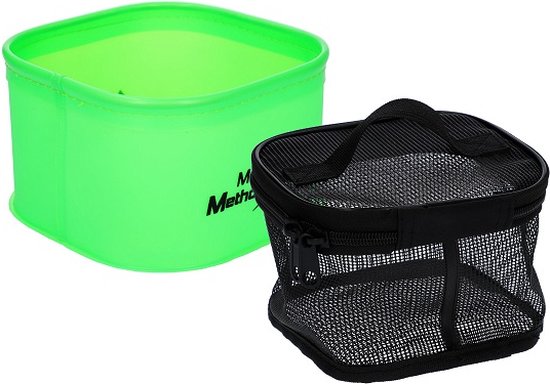 Mikado Pellet Set – 2x EVA Containers 18x18x10 & 17x17x9 cm – Method Feeder Accessoires – Karpervissen van Merkloos