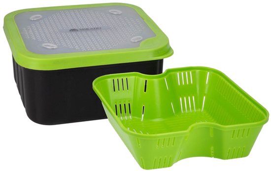 Mikado Pelletbox 1.5L met Zeef – Aasdoos Karper – Voerdoos Pellets