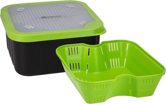Mikado Pelletbox 1L met Zeef – Aasdoos Karper – Voerdoos Pellets van Merkloos