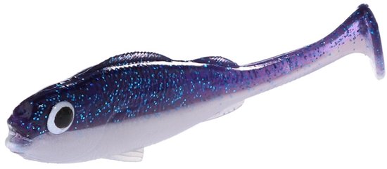 Mikado Real Fish Perch – 9,5 cm – Violet Perch – 4 stuks – Realistisch Kunstaas voor Roofvis van Mikado