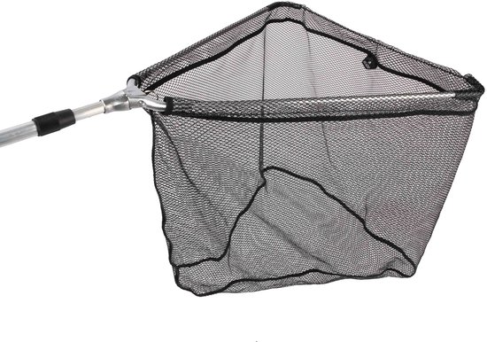 Mikado Schepnet 210 cm – Rubber Net met Telescopische Steel – Visnet voor Karper & Roofvis van Merkloos