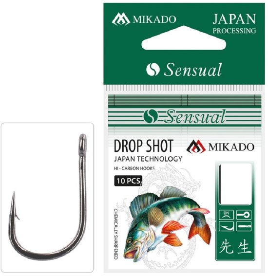 Mikado Sensual Drop Shot Haak No. 3/0 BN – 10 stuks – Roofvis – Extra scherp & Duurzaam van Merkloos