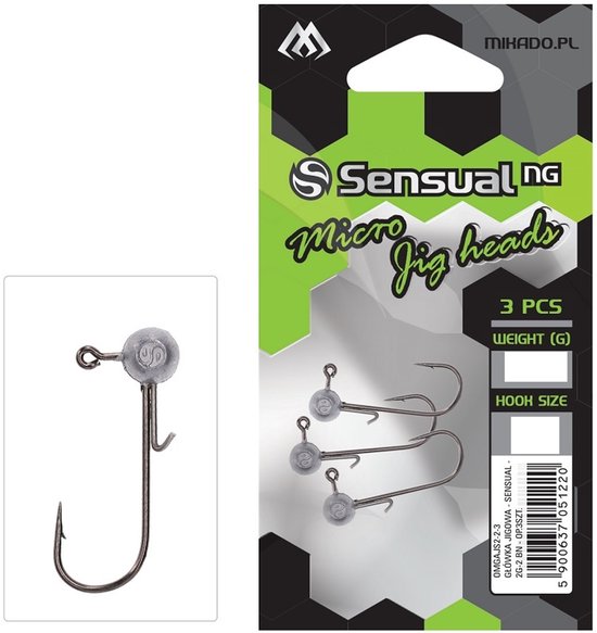Mikado Sensual Micro Jigkop 1g – 4 BN – Ultra Light Spinning Haak – 3 stuks van Merkloos