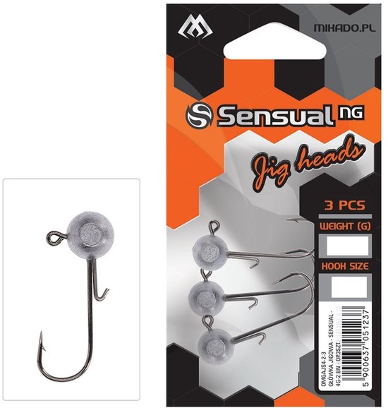 Mikado Sensual Micro Jigkop 2 g – Haakmaat 2 BN – 3 stuks – Ultra Fijne Softbait Jig – Zwart Nikkel van Merkloos