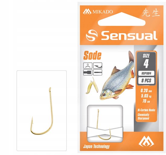 Mikado Sensual Sode Haken met Onderlijn #10 G 0.14mm 70cm 8st.