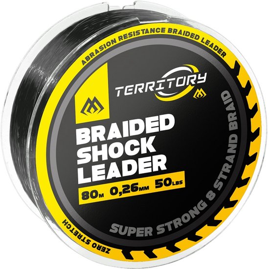 Mikado Shock Leader - 60 lbs / 0,30 mm - 80 m - Gevlochten Schoklijn voor Langere Afstandswerpen & Wieren van Mikado