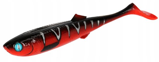 Mikado Sicario 18cm Red Tiger - Rubberen Kunstaas voor Roofvissen van Merkloos
