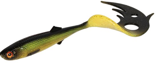 Mikado Sicario Pike Tail Softbait 24 cm – 67 g – Roofvis Kunstaas – Voorn Kleur – 1 stuk van Mikado
