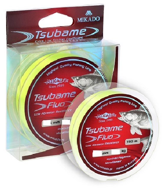 Mikado Tsubame Fluo – 0.16 mm – 4.30 kg – 150 m – Hoge Zichtbaarheid Monofilament Lijn van Merkloos