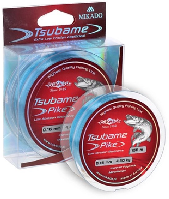 Mikado Tsubame Pike – 0.16 mm – 4.40 kg – 150 m – Slijtvast Monofilament Roofvis Lijn van Merkloos