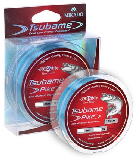 Mikado Tsubame PIKE – 0.22 mm – 6.60 kg – 150 m – Slijtvast Roofvis Lijn van Merkloos