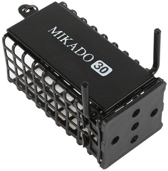 Mikado Vierkante Voerkorf met Krab – 20 g – 25x30x44 mm – Zwart – Feeder Accessoire