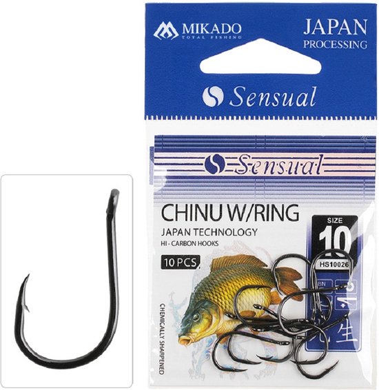 Mikado Vishaak Maat 10 - Witvis & Method Feeder - Zwart Nikkel - 10 Stuks van Mikado
