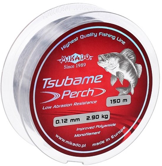 Mikado - VISLIJN - Fishing Line - Tsubame Perch - 0.22mm/6.60kg/150m - Transparant van Merkloos