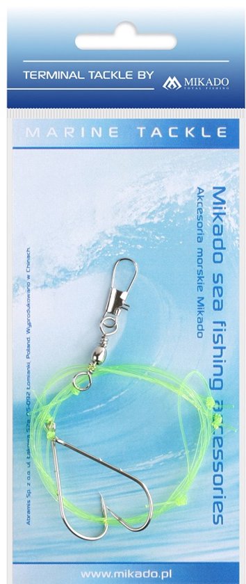 Mikado Zeevis Onderlijn 1/0 – Boom Rig – 2 Haken – 0,60 mm – Platvis Strandvissen van Merkloos
