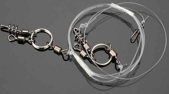 Mikado Zeevis Onderlijn Noorwegen – Kabeljauw Koolvis Heilbot – 110 cm – 0,8/0,4 mm – Zeevis Rig Quest 12 van Merkloos