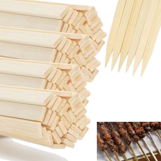 Milieuvriendelijke DIY Bamboe Houtstroken - 100 Stuks - 9mm*30cm - Extra Lange Stevige Rechthoekige Houten Stokken . van Merkloos