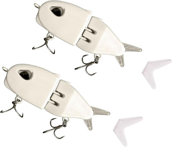 Mini Glide Bait Set - Kunstmatige Vis met Meerdere Hinge, Langzaam Zinkend, Perfect voor Snoek en Zoet/Zoutwater Vissen