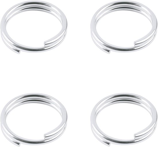 Mini Jump Rings 6mm - 4 Stuks Kleine Splitringen van 925 Sterling Zilver voor Sieraden Maken en DIY Craft Accessoires