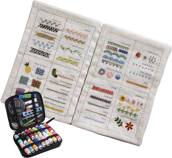 Mini Naai Boek - Borduursteken Sampler - Hobby Naaien Leren - Draagbaar Ontwerp - N.v.t. - Multi
