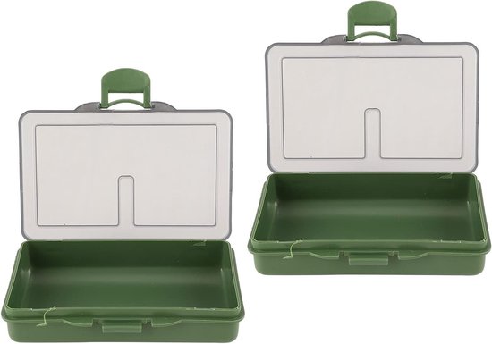 Mini Opbergdoos voor Vishaak en Aas - Handige PP Case voor Visgerei Accessoires in Groen