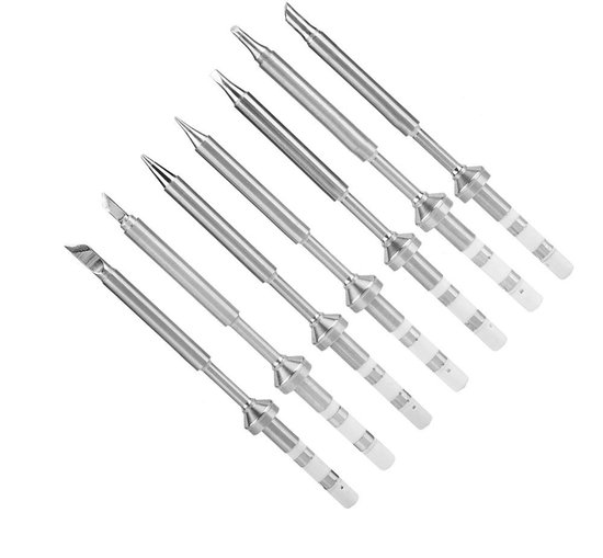 Mini RVS Loodsoldeertips Vervangingen voor Solderen - 7 Compleet Sets voor Precisiewerk en Hobbyprojecten