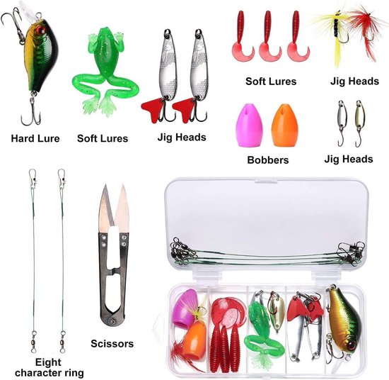 Mini Spinning Reel & Hengel Combo's Met Telescopische Hengel Reel Lokt Vislijn Set Vissen Combo's voor Kinderen/Beginners van Merkloos