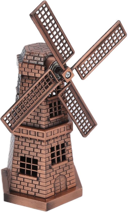 Mini Windmolen Decoratie met Zorgvuldig Gepolijste Randen, Handgemaakt en Draagbaar, Unieke Interieuraccessoire voor Woonkamer en Tuin