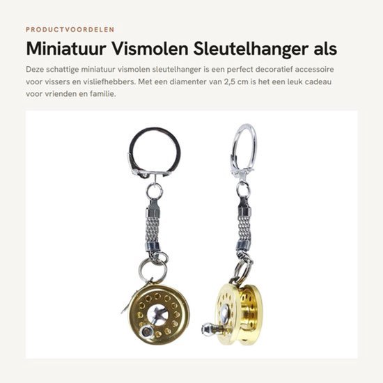 Miniatuur Vismolen Sleutelhanger als Decoratief Accessoire