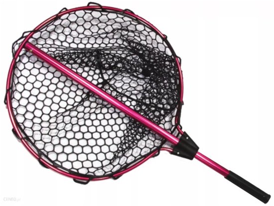 Mistrall Schepnet 76cm met Rubberen Net 45x24cm - Bootvissen van Merkloos