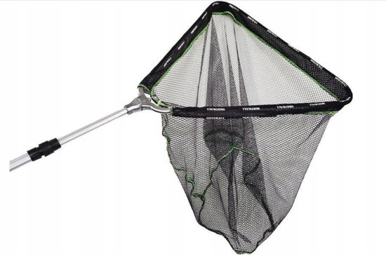 Mistrall Visnet 2,6m 60x60cm Met rubber beklede 2-delige telescoop van Merkloos