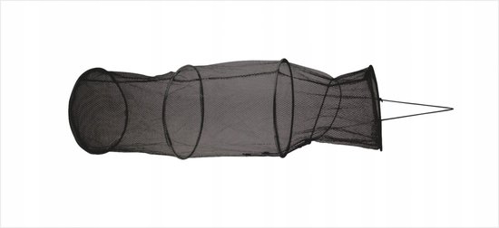 Mistrall Visnet Zwart 120cm - Rubber Gecoat van Merkloos