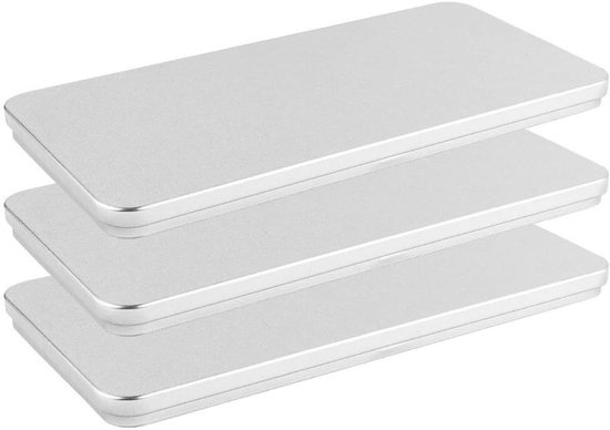 mit Herz Metalen boxen | 20,4 cm x 10 cm x 1,2 cm | 3 stuks