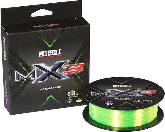Mitchell MX3 Monofilament 150m 0.30mm Yellow